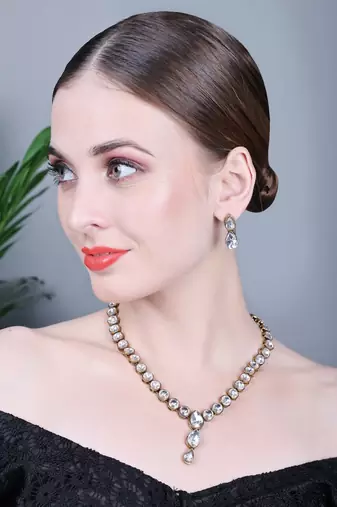 JN Handicraft Stylish Kundan & Alloy Womens Jewellery Sets