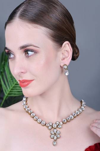 JN Handicraft Stylish Kundan & Alloy Womens Jewellery Sets