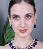 JN Handicraft Stylish Antique Blue Beads Kundan & Alloy Womens Jewellery Sets