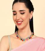 JN Handicraft Multocolour Pearl and Kundan Jewellery Set