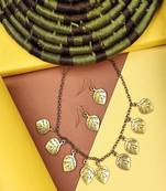 JN Handicraft Stylish Copper Plated Twinkling Leaves Necklace