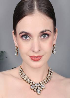 JN Handicraft Two Layer Kundan Choker Necklace Sets 1
