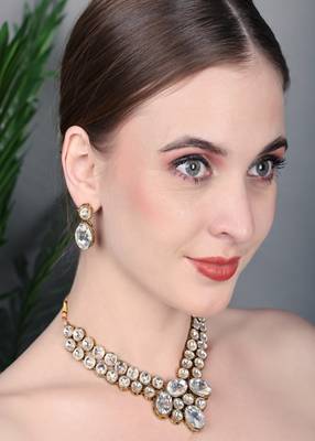 JN Handicraft Two Layer Kundan Choker Necklace Sets 3