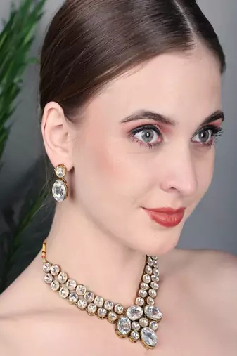 JN Handicraft Two Layer Kundan Choker Necklace Sets