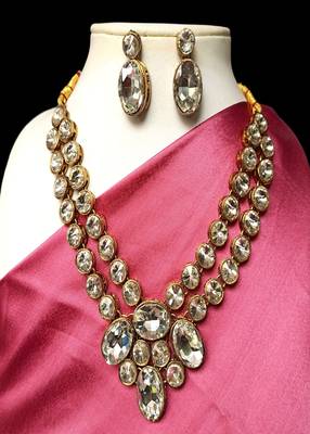 JN Handicraft Two Layer Kundan Choker Necklace Sets 4