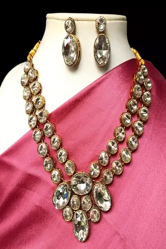 JN Handicraft Two Layer Kundan Choker Necklace Sets