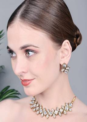 JN Handicraft Stylish Copper Plated Twinkling Leaves Chokar Necklace 2