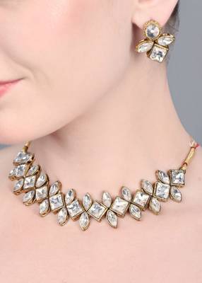 JN Handicraft Stylish Copper Plated Twinkling Leaves Chokar Necklace 3