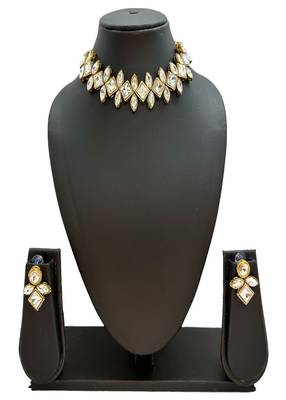 JN Handicraft Stylish Copper Plated Twinkling Leaves Chokar Necklace 5