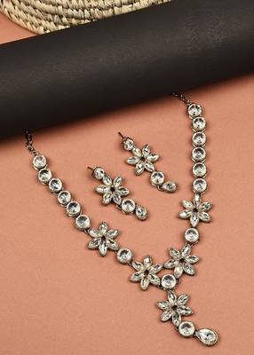 JN Hnadicraft Stylish Copper Plated Twinkling Leaves Necklace Set 4