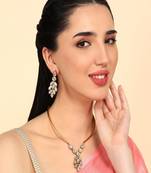 JN Handicraft Gold Plated Leavs Drop Traditional Brass Jewellery Set