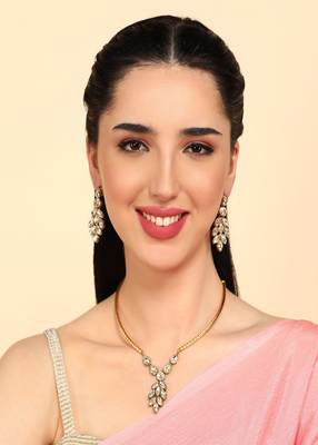 JN Handicraft Gold Plated Leavs Drop Traditional Brass Jewellery Set 2
