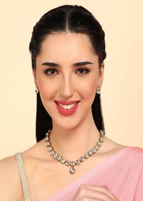 JN Handicraft Ebiya Elegant Copper Plated Kundan Necklace Sets 3