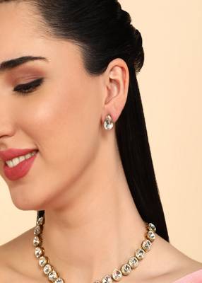 JN Handicraft Ebiya Elegant Copper Plated Kundan Necklace Sets 5