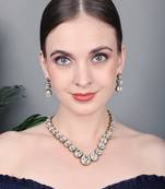 JN Handicraft Designer Big to Small kundan Stone Studded Jewellery Set