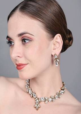 JN Handicraft Stylish Copper Plated Twinkling  Necklace Set 3