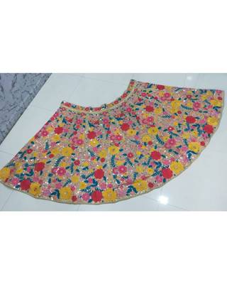 Multicolour Georgette Floral Printed Lehenga 5
