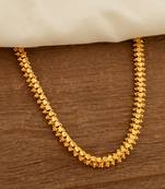 MEDIUM length thick heart design chain one gram gold
