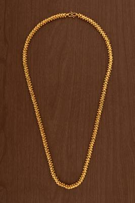  MEDIUM length thick heart design chain one gram gold 2