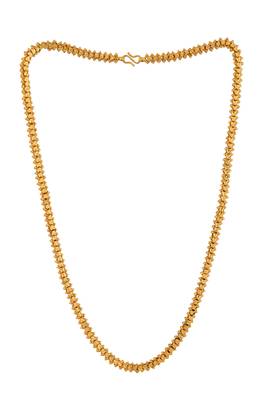  MEDIUM length thick heart design chain one gram gold 3