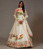 Ivory  Printed anarkali set