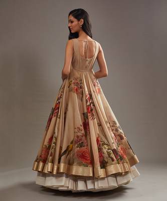 Beige anarkali set 5