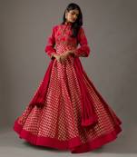 Red  anarkali set