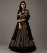 Black Embroidered anarkali set