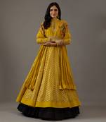 Yellow anarkali set