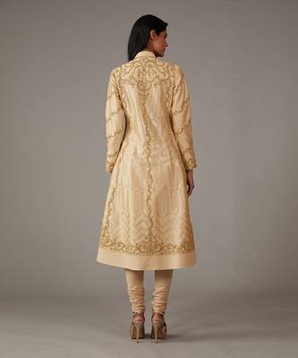 Beige Kalidar kurta set 5