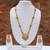 Alyesha Gold Plated Traditional South Indian Stylish Multicolour Stone Work Long Necklace With Earrings For Women