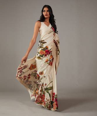 Ivory  saree set 2