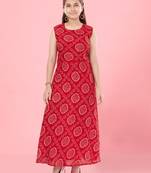 Aarika girls red colour dress