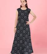 Aarika girls black colour dress