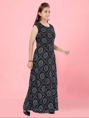 Aarika girls black colour dress 2