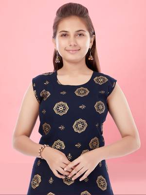 Aarika girls blue colour dress 5