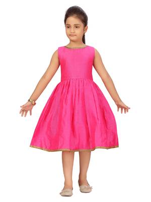 Aarika girls rani colour party wear middi 1