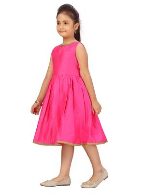 Aarika girls rani colour party wear middi 3
