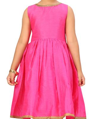 Aarika girls rani colour party wear middi 5