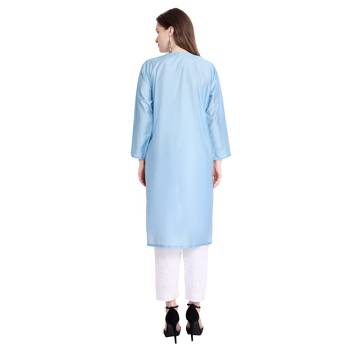 Lucknowi chikankari chanderi silk kurta set 2