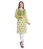 Lucknowi chikankari georgette kurta set