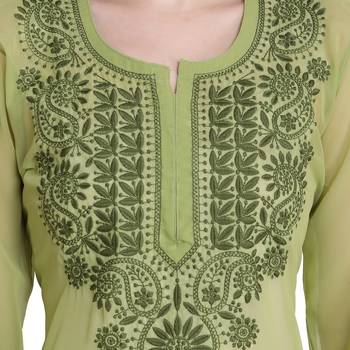 Lucknowi chikankari georgette kurta set 3
