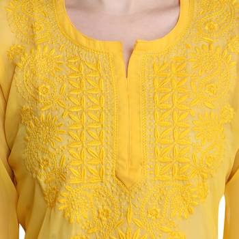Lucknowi chikankari georgette kurta set 3