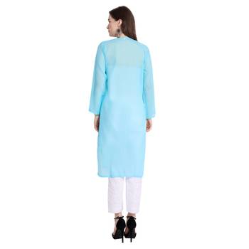 Lucknowi chikankari georgette kurta set 2