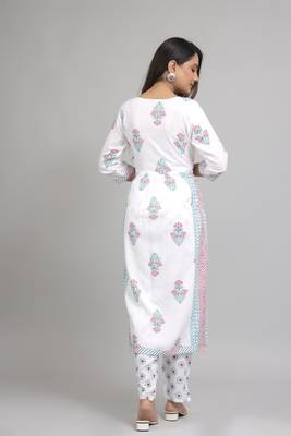Peershah white kurta with pant set 2