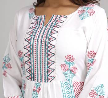 Peershah white kurta with pant set 3