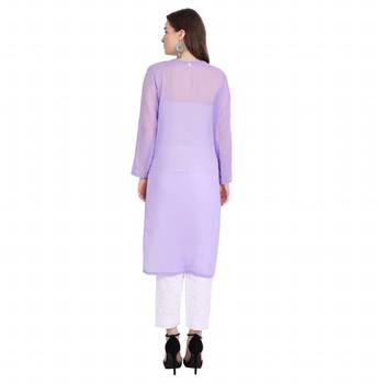 Lucknowi chikankari georgette kurta set 3