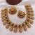 GOLD TONE ETHNIC CHOKER STONES STUDDED NECKLACE SET FOR WOMEN