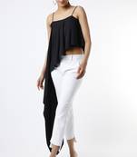 Black one side layered sleeveless top