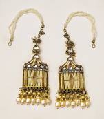 partywear earrings in beads and kundan